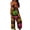 Earthy Yellow, variant on Womens Halloween Jumpsuits Skeleton Ghost Halter Backless Spooky Overalls Spiderweb Bat Wide Leg Funny Rompers, XL