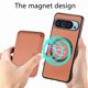 thumbnail image 5 of For Google Pixel 9 / Pixel 9 Pro Case Carbon Fiber Leather Back Cover with Detachable Card Bag - Gre, 5 of 5