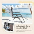 thumbnail image 5 of Homall Outdoor Zero Gravity Chair Patio Recliner Chaise Lounge with Adjustable Headrest and Tray for Storage, Pack of 2,Brown, 5 of 7