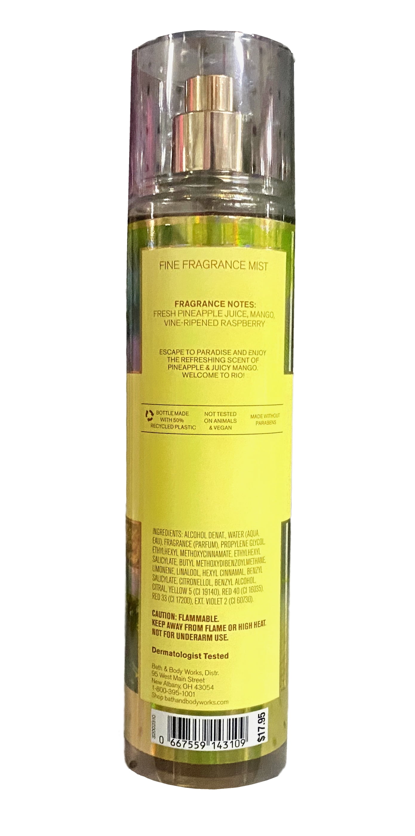 Bath & Body Works Rio Pineapple Mango Fine Fragrance Mit and Body Wash with a Wild Jasmine Bar Soap