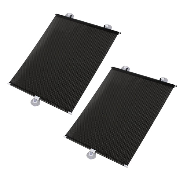 Kenally Parasol para coche, 2 uds., cortina retráctil automática para parabrisas delantero/trasero, bloqueador solar plegable, cubierta parpadeante, Automoción decorativa y accesorios Negro 50*125 Kenally VI022157-05
