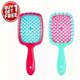 thumbnail image 1 of 2pcs/set Vibrant Detangling Brush Set - Gentle, Anti-Static, Vented Hollow Out Design for Effortless Hair Combining, Styling and Massage - Suitable fo, 1 of 3