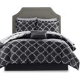 thumbnail image 3 of Madison Park MPE10-121 Essentials Merritt Complete Bed & Sheet Set Queen black,Queen, 3 of 6