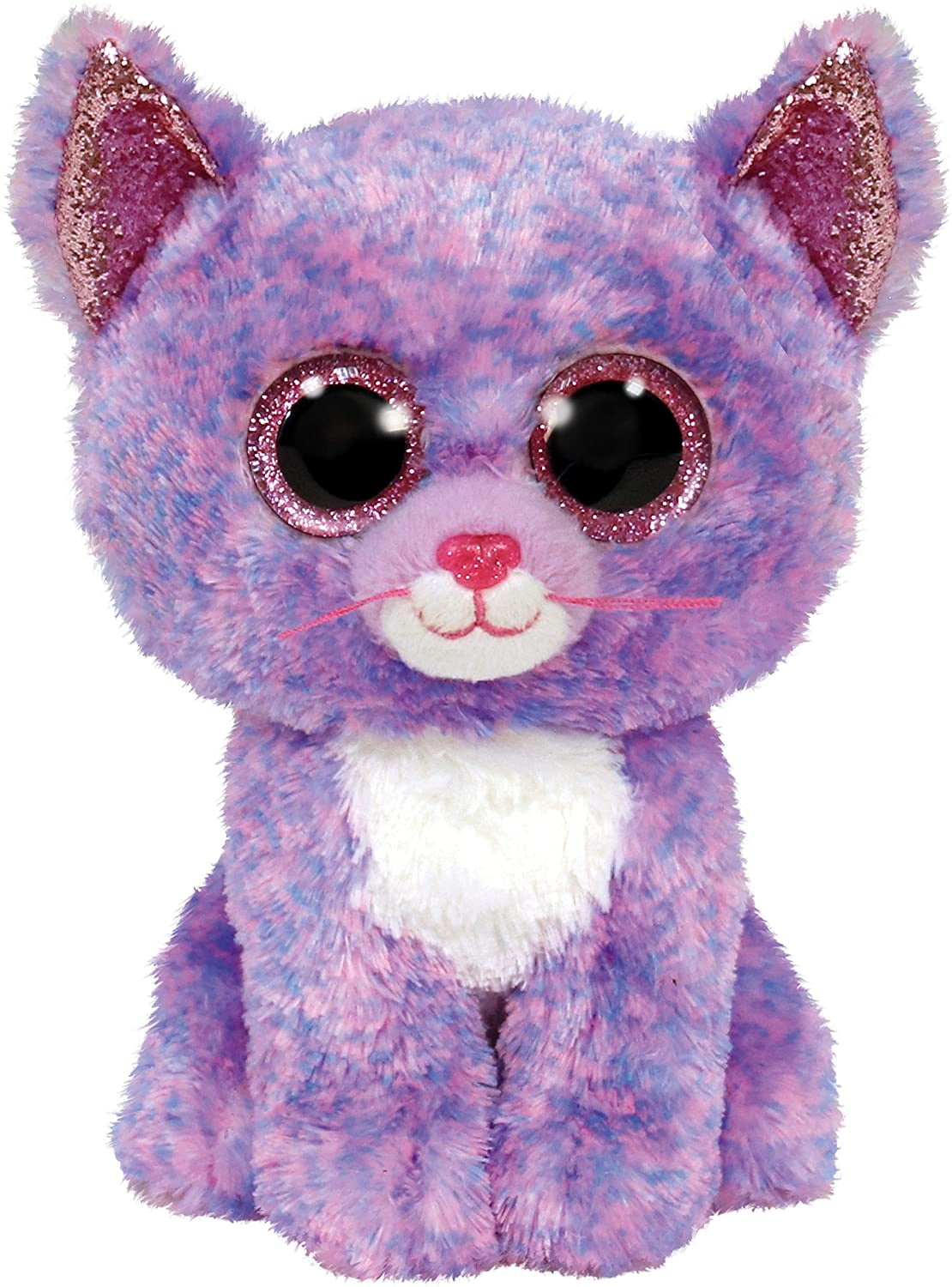 New Stuffed Glitter Eye TY Beanie Boos Rodney the Pink Hamster 6" Plush Small 