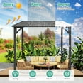 thumbnail image 7 of Walsunny Gazebos Hardtop 8' x 10' Outdoor Aluminum Pergola Heavy Duty Wall-Mounted Awnings with Sloped Roof for Patio,Deck, Backyard,Garden, 7 of 7