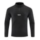 thumbnail image 1 of pstuiky camisas de manga larga para hombre, Top deportivo elástico de manga larga con cuello alto y media cremallera para hombre, color liso top de hombre xl, 1 of 8