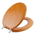 thumbnail image 1 of Asiento de inodoro Angel Shield, chapa de madera duradera, color madera natural, 1 of 7