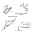 thumbnail image 3 of NUNCAD Sterling Silver Curved Wedding Bands for Women - Chevron Stackable V Shaped Wishbone Ring Cubic Zirconia Engagement Rings for Her Size 5-9, 3 of 5