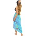 thumbnail image 4 of HAPPY BAY Women's Beachwear Summer Beach Wrap Bikini Wraps Sarong Coverups Skirt Bathing suit Swimsuit Swimwear Swim Cover up for Women One Size Turquoise, Tiny Floral, 4 of 4