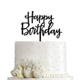 thumbnail image 1 of Cake topper AMINJIE Feliz cumpleaños negro de acrílico, 1 of 5