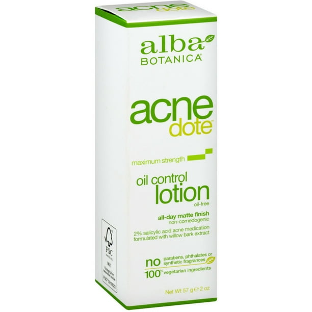 Alba Botanica Acne Dote Oil Control Lotion, Maximum Strength 2 oz