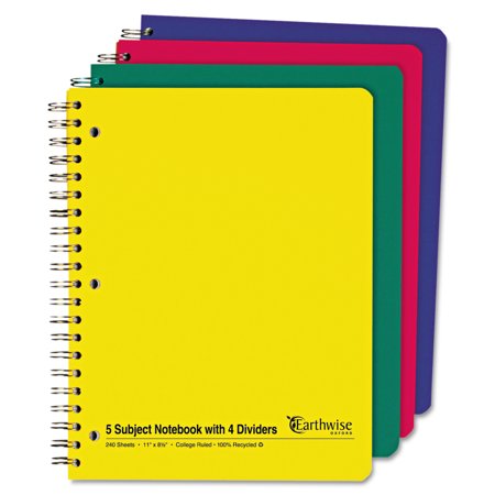 Oxford Wirebound Multi Subject Notebook, College/Medium, 11 x 8 1/2, White, 240 (Best Multi Subject Notebook)