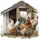 thumbnail image 1 of V4895 Resina Diamante Serie Animal Gallinero Diamante 30*30CM, 1 of 9