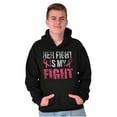 thumbnail image 5 of Breast Cancer Her Fight Pink Ribbon Hoodie Sweatshirt Women Brisco Brands S, 5 of 6