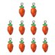 thumbnail image 1 of KAKOWELY 10 piezas de adornos de zanahoria para hacer tú mismo. Adornos de zanahoria con forma de zanahoria., 1 of 4