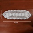 thumbnail image 5 of Vintage Crocheted Table Runner Lace Cloth Tablecloth Oval 30x80cm Cover Decor, 5 of 8