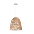 thumbnail image 1 of Globe Electric 2-Light Chandelier with Natural Bamboo and Rattan Shade, Asian Inspired Style, 1 of 9