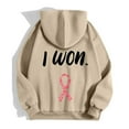 thumbnail image 6 of XIAONU Women'S Hoodies Breast Cancer Prevention Monthly Zipper Hooded Long Sleeve Pocket Drawstring Casual Fleece Sports Hoodie, 6 of 6