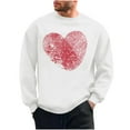 thumbnail image 2 of tarylea Mens Cute Heart Printed Sweatshirts Long Sleeve Crew Neck Pullover Casual Spring Loose Comfy Festival Tops, 2 of 6