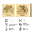 thumbnail image 4 of 1786 Eastern and Western Hemisphere World Map Wall Art - Each of Eastern and Western Hemisphere Vintage Map of The World - Old World Map Poster Print (Combo), 4 of 7