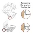 thumbnail image 6 of Vdomus 3 Pack Corner Shower Caddy Shelf, No Drilling, Rust Proof, 6 of 9
