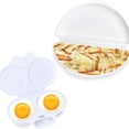 thumbnail image 6 of SHJHENG Microwave Egg Poacher with Lid - Plastic Double Egg Cooker for Breakfast, Quick Egg Maker for Home Kitchen, Microwave Safe Egg Steamer Tool (Multiple Styles Available), 6 of 7