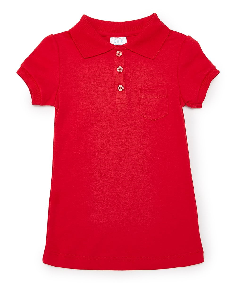unik Girl's Uniform Polo Shirt Short Sleeve Multipack 
