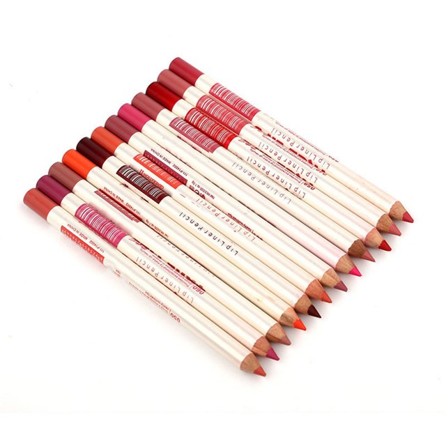 Lápiz labial mate resistente al agua de 12 colores, de larga duración, herramienta de maquillaje cosmético.