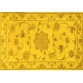 thumbnail image 1 of Ahgly Company Machine Washable Indoor Rectangle Persian Yellow Traditional Area Rugs, 5' x 8', 1 of 4