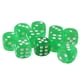 thumbnail image 5 of 10 dados acrílicos de 6 caras - Verde transparente con puntos blancos - Perfectos para Pasto verde, 5 of 9