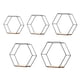 thumbnail image 5 of 5 estantes hexagonales de hierro para pared, soporte de metal, estante de almacenamiento para plantas pequeñas Negro, 5 of 9
