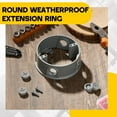 thumbnail image 6 of 2 Pcs 1/2-inch 4 Hole 4 Inch Round Sealproof Electrical Boxes Extenders Round Weatherproof Extension Junction Box Extender Ring 16. 5 Cu. in. Capacity(Gray), 6 of 6