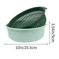 thumbnail image 3 of HomeDM Vegetable Washing Basket Set, 2-in-1 Colander and Bowl Set Plastic Fruits Vegetable Washing Basket Space-Saving Meal Prep Drain Bowls for Cleaning Washing Mixing Stackable, 3 of 6