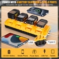 thumbnail image 3 of Yetoking Replacement for Dewalt Battery Charger Station DCB104 12V-20V Battery, 3 of 7
