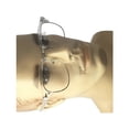 thumbnail image 4 of grinderPUNCH Transparent Frame Vintage Retro Clear Lens Eye Glasses, Silver Trim, 4 of 5