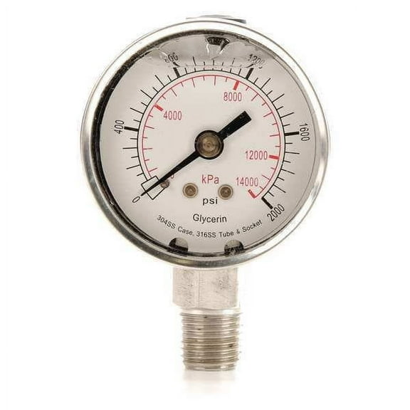 Manufacturer Varies Pressure Gauge,Liquid Filled,2 In 4CFG6