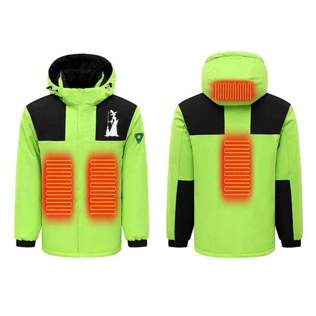NARABB USB Intelligent Constant Temperature Heated Windproof Plus Size Coat For Men And Women Winter 4 Heated Jacket Coat
