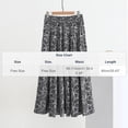 thumbnail image 3 of WRKEKC Flowy Skirts for Women Boho Floral Print Elastic Waist Beach Skirt with Ruffle Trim and Lightweight, 3 of 5