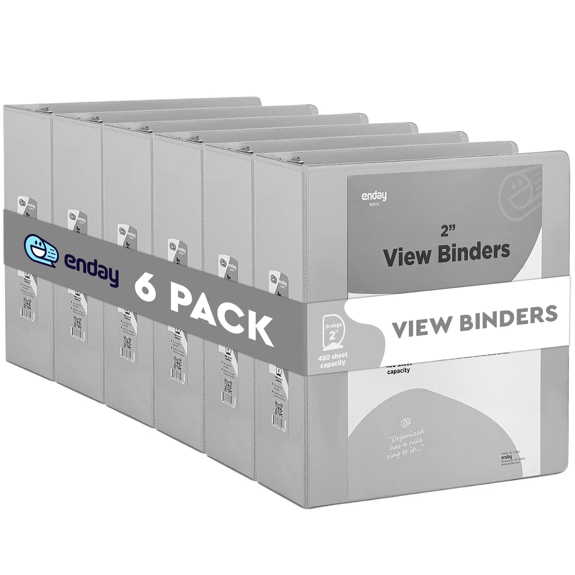 Enday 2 Inch Binder 3 Ring Binders with Pockets for Home, Office