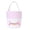 Pink, variant on Purple Purple Embroidered Rabbit Design Easter Basket Handheld Tote For Egg Hunt Treats Durable Fabric Construction For Seasonal Celebrations