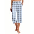 thumbnail image 2 of Ekouaer 2 Pack Women' Sleepwear Capri Pajama Pants Two-Piece Printed Drawstring Pj Bottoms with Pockets, 2 of 6