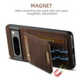 thumbnail image 4 of Decase for Google Pixel 7A Magnetic Wallet Case with Credit Card Slot Holder,Flip PU Leather Stand,Slim Shockproof Anti-Scratch Drop Proof Durable Wallet Phone Case Cover,Brown, 4 of 8