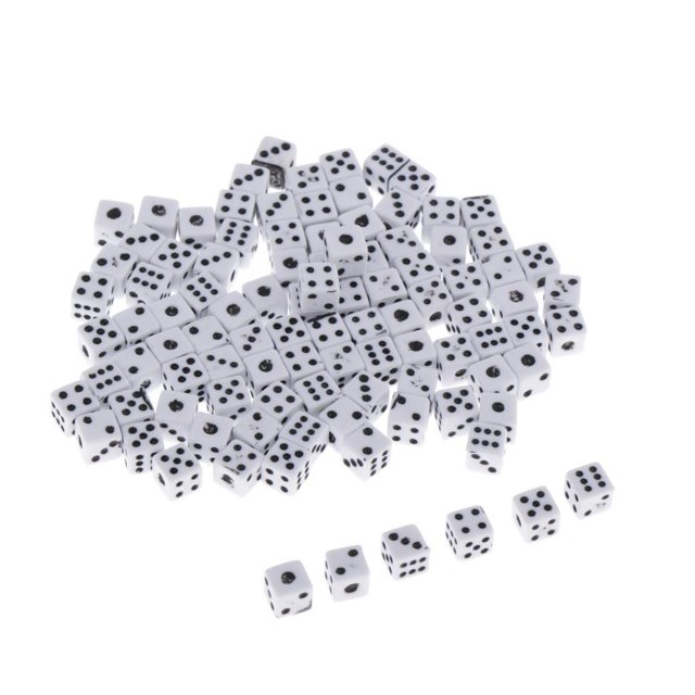 100 piezas de troqueles de 6 caras D6 de 5 mm para mazmorras y DRA