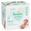 Pampers Baby Wipes Sensitive Unscented, 7X Refill Packs, 448 Ct