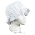 thumbnail image 2 of Colonial Amish Mob Cotton Hat Womens White Bonnet Poor Girl/Maid/Pilgrim Costume, 2 of 3
