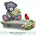 thumbnail image 2 of The Hamilton Collection Faithful Fuzzies Forever in My Heart Figurine Issue #1 "A Love So Dear" Hand-Painted Bereavement Bear with Cardinal and Flowers Memorial Keepsake 3.5-inches, 2 of 8