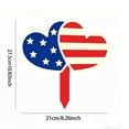 thumbnail image 3 of Patriotic Heart Wooden Garden Stake, USA Flag Yard Sign for 4th of July Independence Day Outdoor Lawn Decor, 3 of 6