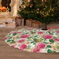 thumbnail image 6 of Sikiie Rose Flowers 30-48 inches {designName} Print Christmas Tree Skirt Snowman Xmas Tree Skirt with Edge Christmas Decorations for Holiday Party48", 6 of 7