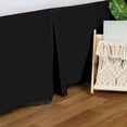 thumbnail image 3 of Superior Egyptian Cotton Solid Bed Skirt, Queen, Black, 3 of 3