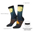 thumbnail image 4 of Logiee Moonlit Skeleton Campfire Print Adult Socks for Men & Women,Calf Socks, Ankle Socks,Boots Socks,Breathable Casual Sock,Unisex Crew Socks, 4 of 6